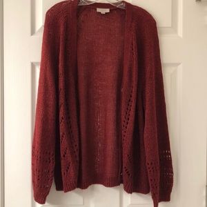 Loft XL dark red cardigan